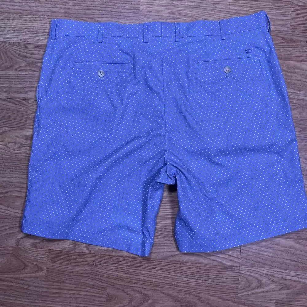 Peter Millar Golf Shorts Mens Size 40 Purple Blue White Polka Dot Pattern All Ov